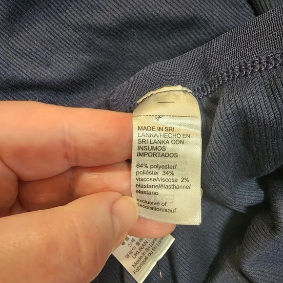 Calvin Klein Pajama Set Long Sleeve Shirt Loungewear Viscose  Dark Navy Size M L - Picture 11 of 11